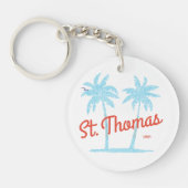 セントトマス島USVIヴィンテージ型ブルーパームズ キーホルダー (正面)