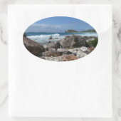 セントトマス・ロッキービーチ 楕円形シール (バッグ)