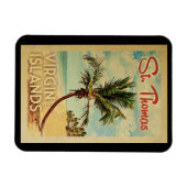 セントトマパームツリーヴィンテージトラベル マグネット (横)