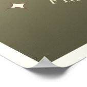 セントトロペスフランスコートダジュールエレガント金ゴールド ポスター (角)