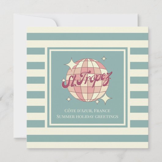 セントトロペスフランスコートダジュール葉書 シーズンカード (正面)