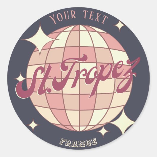 セントトロペスフランスホリデーデコールアクセサリー ラウンドシール (正面)