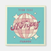 セントトロペスフランスレトロティール（緑がかった色）土産 マグネット (正面)