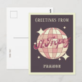 セントトロペスフランスレトロヴィンテージパーティーポストカード ポストカード (正面/裏面)