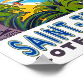 セントトロペスフランスヴィンテージ旅行 ポスター (角)