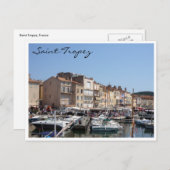 セントトロペス港のボート ポストカード (正面/裏面)