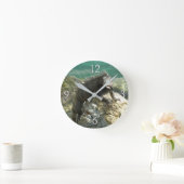 セントトーマスの岩の上のイグアナ ラウンド壁時計 (ホーム)