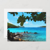 セントトーマスの穏やかなビーチ ポストカード (正面/裏面)