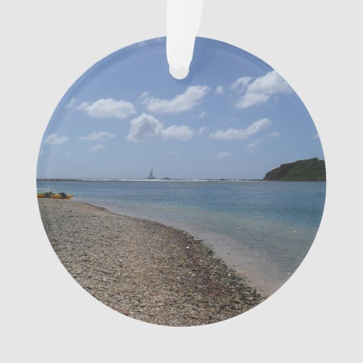 セントトーマスの距離で帆船 オーナメント (正面)