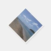 セントトーマスの距離で帆船 スタンダードカクテルナプキン (角)