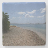 セントトーマスの距離で帆船 ストーンコースター (正面)