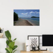 セントトーマスの距離で帆船 ポスター (ホームオフィス)