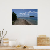 セントトーマスの距離で帆船 ポスター (キッチン)