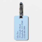 セントトーマスの距離で帆船 ラゲッジタグ (裏面縦)