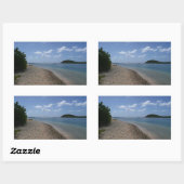 セントトーマスの距離で帆船 長方形シール (シート)