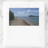 セントトーマスの距離で帆船 長方形シール (バッグ)