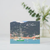 セントトーマスの高精細な写真、ボート ポストカード (スタンド正面)