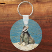 セントトーマスのIguana熱帯野生動物写真 キーホルダー (正面)