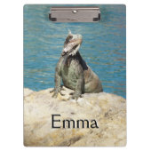 セントトーマスのIguana熱帯野生動物写真 クリップボード (正面)