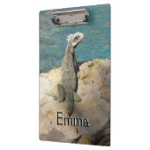 セントトーマスのIguana熱帯野生動物写真 クリップボード (左)