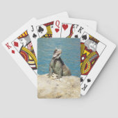 セントトーマスのIguana熱帯野生動物写真 トランプ (裏面)