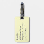 セントトーマスのIguana熱帯野生動物写真 ラゲッジタグ (裏面縦)