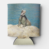 セントトーマスのIguana熱帯野生動物写真 缶クーラー (正面)