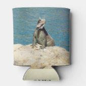 セントトーマスのIguana熱帯野生動物写真 缶クーラー (裏面)