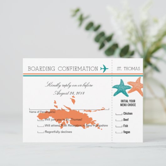 セントトーマスへのRSVPの搭乗券 出欠カード (スタンド正面)