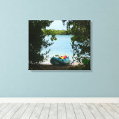 セントトーマス米ヴァージン諸島でカヤック キャンバスプリント (インサイチュ (ウッドフロア))