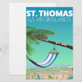 セントトーマス米ヴァージン諸島 便箋 (正面/裏面)