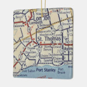 セントトーマス・オンタリオヴィンテージの地図 セラミックオーナメント (左)