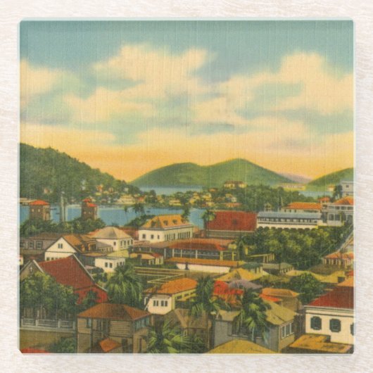 セントトーマス ガラスコースター (正面)