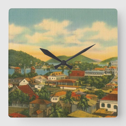 セントトーマス スクエア壁時計 (正面)