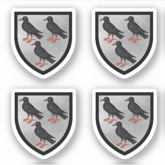 セントトーマス・ベケットの属性付き武器 – 4アップシルバー シール (正面)