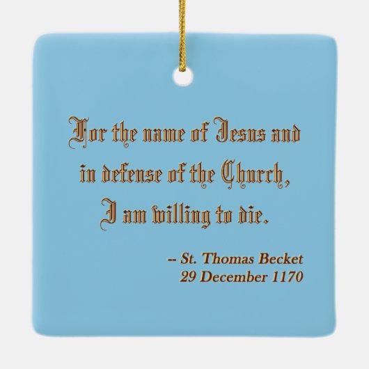 セントトーマス・ベケット殉教(M 031) セラミックオーナメント (裏面)