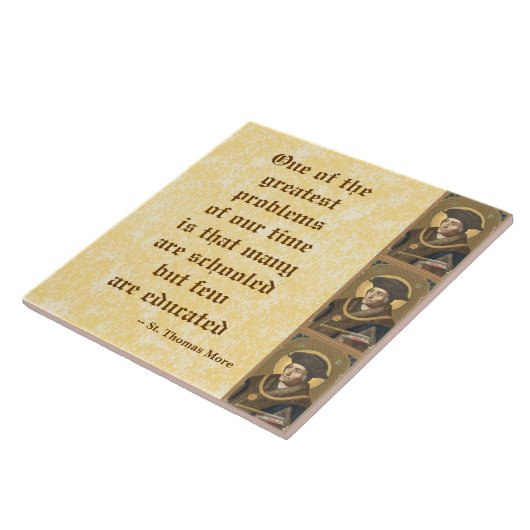 セントトーマス・モア(SAU 026)有名な教育引用文 タイル (側面)
