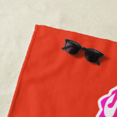 セントトーマス「ロックシティ」アメリカヴァージン諸島、レッド ビーチタオル (インサイチュ)