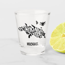 セントトーマス「ロックシティ」ヴァージン諸島 ショットグラス