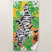 セントトーマス「ロックシティ」ヴァージン諸島 ビーチタオル (正面)