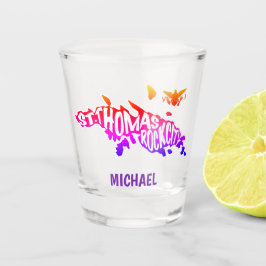 セントトーマス「ロックシティ」ヴァージン諸島 |日の入 ショットグラス