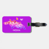 セントトーマス"ロックシティ"米国ヴァージン諸島紫 ラゲッジタグ (裏面横)