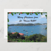 セントトーマス、U.S.V.I.からのメリークリスマス シーズンポストカード (正面/裏面)
