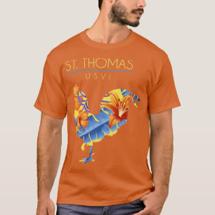 セントトーマスUSVIフラワーハイビスカスチキンラバースーヴ Tシャツ