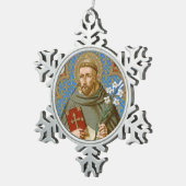 セントドミニク・ド・グズマン(BK 011) スノーフレークピューターオーナメント (右)