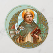 セントドミニク(BK 07)ラウンドフラットグリーティングカード (正面/裏面)