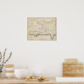 セントドミフランスのンゴの地図 ポスター (キッチン)