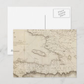 セントドミフランスのンゴの地図 ポストカード (正面/裏面)