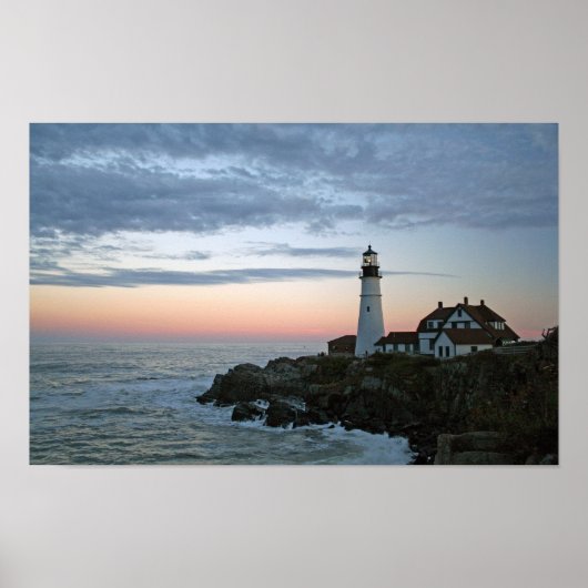 セントナルアットサンセットポートランドヘッドライトハウス ポスター (正面)