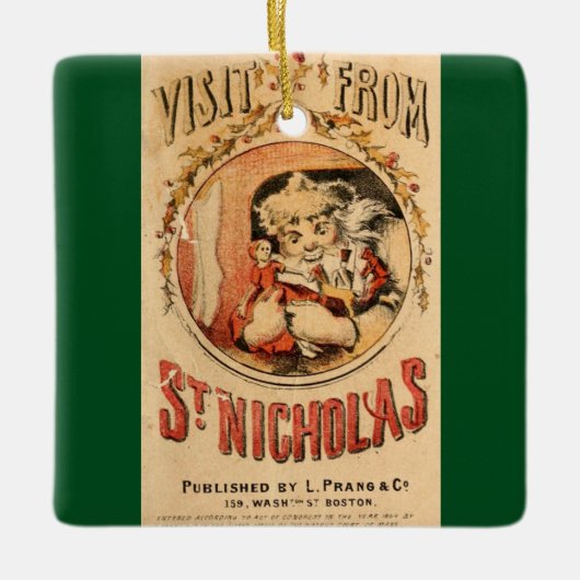 セントニコラスからの訪問 セラミックオーナメント (正面)